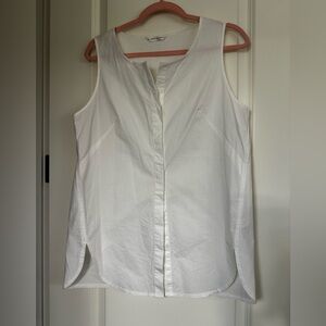 White Sleeveless Tunic Top
